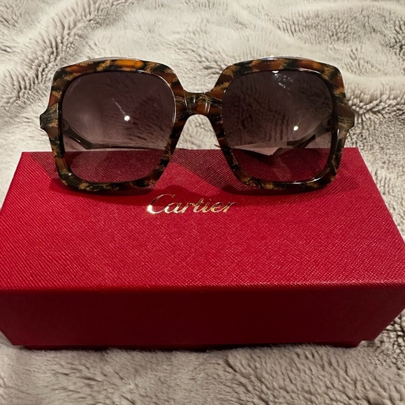 Cartier Brown Tortoise Sunglasses - Picture 5 of 8